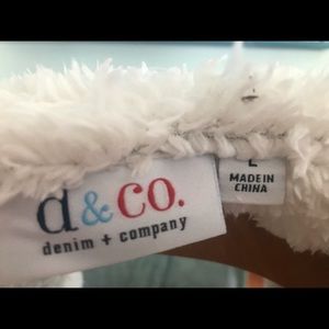 Denim and CO vest faux fur inside worn twice